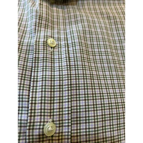 RALPH LAUREN Custom Fit Green purple brown Long Sleeve Button Down Men's LARGE - Picture 5 of 6